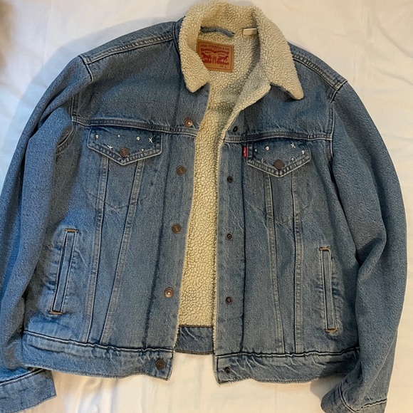 Coats | Levis Fuzzy Jean Jacket | Poshmark